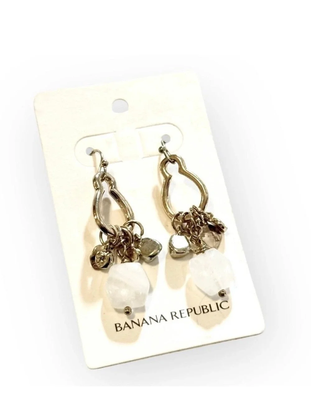 Banana Republic Gold Charm Drop Earrings